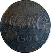 ½ Penny, Ireland, 1804 reverse image