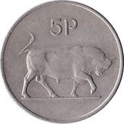 5 Pence large type reverse image