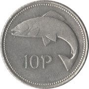 10 Pence small type, Ireland, 1993-2000 reverse image