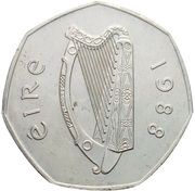 50 Pence Dublin Millennium obverse image