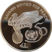1 Pound United Nations reverse image