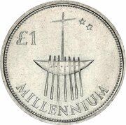 1 Pound Millennium, Ireland, 2000 reverse image