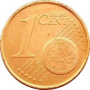 1 Euro Cent reverse image