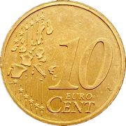 10 Euro Cents 1st map reverse image