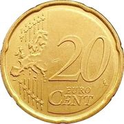 20 Euro Cents 2nd map reverse image
