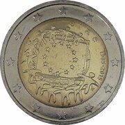 2 Euros 30 Years of European Union Flag obverse image