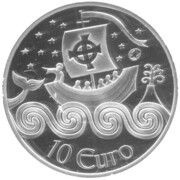 10 Euros St. Brendan the Navigator reverse image