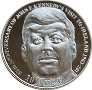 10 Euros J.F. Kennedy, Ireland, 2013 reverse image