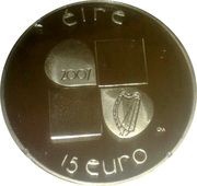 15 Euros Ivan Mestrovic, Ireland, 2007 reverse image