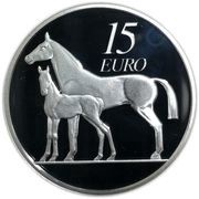 15 Euros Horse reverse image