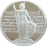 15 Euros 100th Anniversary of the Proclamation of the Irish Republic, Ireland, 2016 reverse image