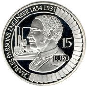 15 Euros Sir Charles Parsons, Ireland, 2017 reverse image