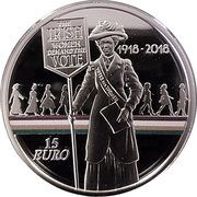 15 Euros Women's Vote, Ireland, 2018 reverse image