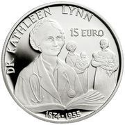 15 Euros Dr. Kathleen Lynn, Ireland, 2022 reverse image