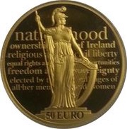 50 Euros 100th Anniversary of the proclamation of the Irish Republic reverse image
