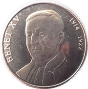 5 Cèntims Pope Benedictus XV reverse image