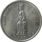 10 Cèntims Our Lady of Meritxell reverse image