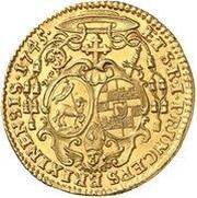 1 Ducat - Caspar Ignaz von Künigl, Austria, 1745 reverse image
