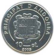 10 Cèntims Pope John Paul II obverse image