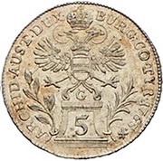 5 Kreuzer - Maria Theresia, Austria, 1764-1765 reverse image