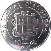 10 Cèntims Pope Pius XI obverse image