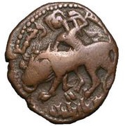 Dirham - Muzaffar al-Din Kokburi Lion-rider type - Irbil mint obverse image