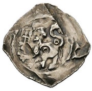 1 Pfennig - Bernhard von Spanheim Landstrass, Austria, 1202-1256 reverse image