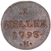 1 Heller - Franz II reverse image