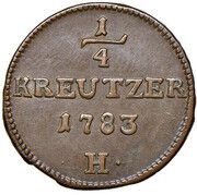 ¼ Kreutzer - Joseph II reverse image