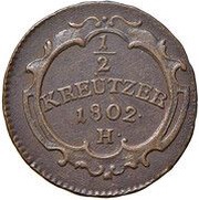 ½ Kreuzer - Franz II, Austria, 1801-1804 reverse image
