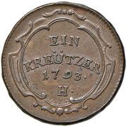 1 Kreutzer - Franz II, Austria, 1792-1795 reverse image
