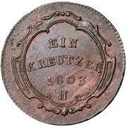 1 Kreutzer - Franz II, Austria, 1801-1804 reverse image