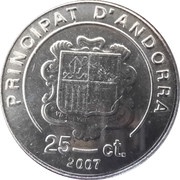 25 Cèntims Pope Pius XII obverse image