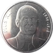 25 Cèntims Pope Pius XII reverse image