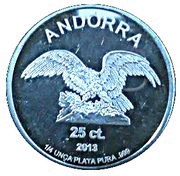 25 Cèntims Golden Eagle - Silver Bullion obverse image
