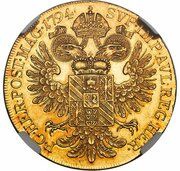 5 Ducats - Wenzel, Austria, 1794 reverse image