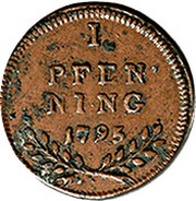 1 Pfenning - Hieronymus von Colloredo, Austria, 1792-1802 reverse image