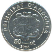 50 Cèntims Andorra map obverse image
