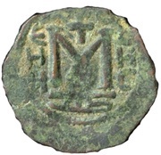 Follis / Fals - Muawiyah I - standing figure type Arab-Byzantine reverse image