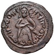 Follis / Fals - Abd al-Malik ibn Marwan - standing caliph type Arab-Byzantine obverse image
