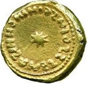 Solidus / Dinar - al-Walid I b. ‘Abd al-Malik - al-Andalus - Transitional coinage Spain and North Africa - Arab-Byzantine obverse image