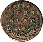 2 Pfenning - Hieronymus von Colloredo, Austria, 1791-1793 reverse image