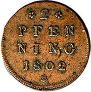 2 Pfenning - Hieronymus von Colloredo, Austria, 1802 reverse image