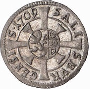 1 Kreuzer - Franz Anton von Harrach, Austria, 1709-1711 reverse image