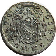 1 Kreuzer - Sigismund von Schrattenbach, Austria, 1754-1759 reverse image