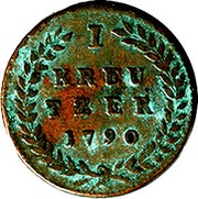 1 Kreutzer - Hieronymus von Colloredo, Austria, 1790 reverse image