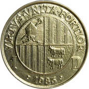 1 Diner - Joan Martí i Alanis Episcopal Co-Prince, Andorra, 1983 reverse image