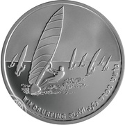 1 New Sheqel Windsurfing, Israel, 2004 reverse image