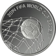 1 New Sheqel 2014 FIFA World Cup Brazil, Israel, 2013 reverse image