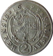 2 Kreuzers - Johann Ernst von Thun, Austria, 1694-1709 reverse image